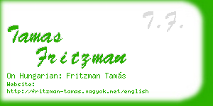 tamas fritzman business card